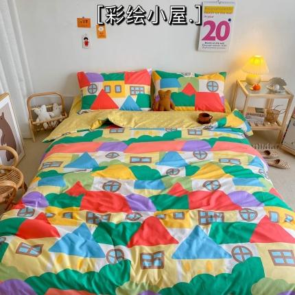 91家纺网 家纺一手货源 找家纺 （总）星期八 2020新款全棉13070开学四件套