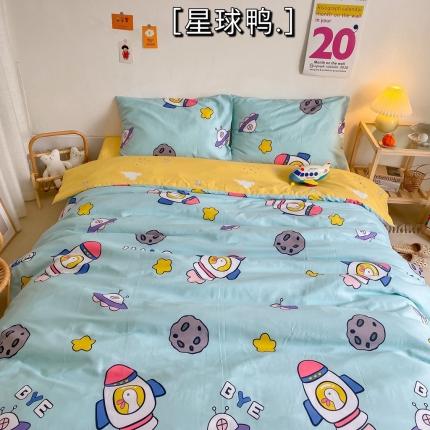 91家纺网 家纺一手货源 找家纺 （总）星期八 2020新款全棉13070开学四件套