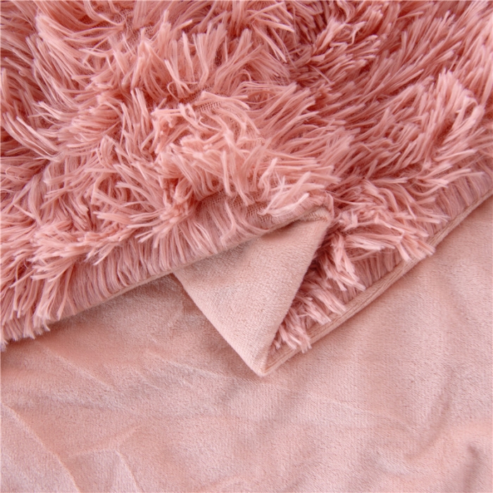 91家纺网 家纺一手货源 找家纺 品尚嘉 2025水貂绒毛毯长毛绒法莱绒双层跨境外贸毯子皮粉