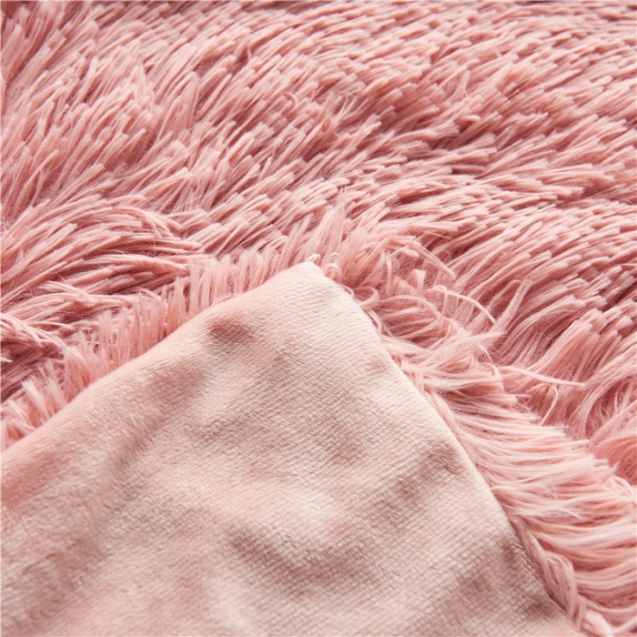 91家纺网 家纺一手货源 找家纺 品尚嘉 2025水貂绒毛毯长毛绒法莱绒双层跨境外贸毯子皮粉