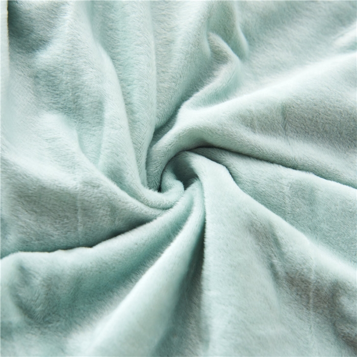 91家纺网 家纺一手货源 找家纺 品尚嘉 2025水貂绒毛毯长毛绒法莱绒双层跨境外贸毯子果绿色