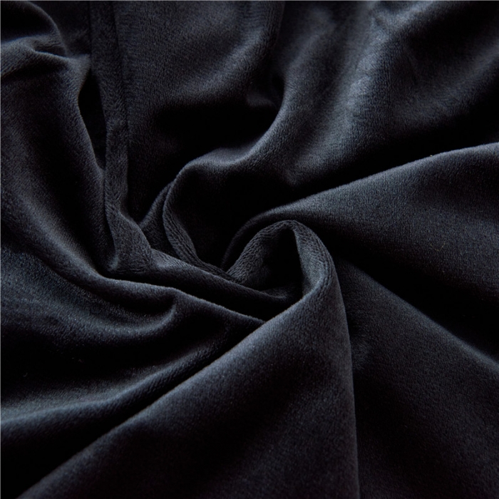 91家纺网 家纺一手货源 找家纺 品尚嘉 2025水貂绒毛毯长毛绒法莱绒双层跨境外贸毯子 黑色