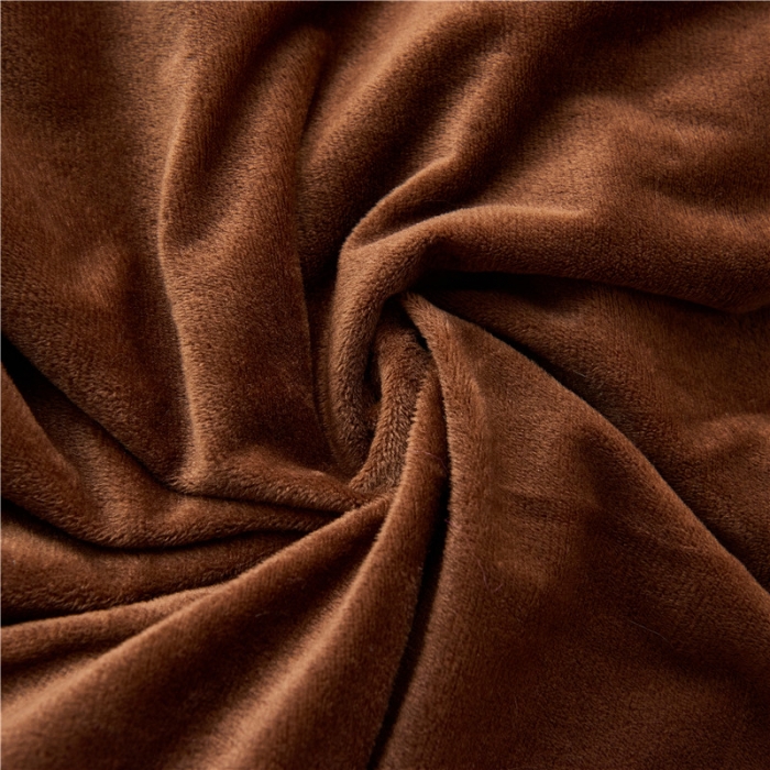 91家纺网 家纺一手货源 找家纺 品尚嘉2025水貂绒毛毯长毛绒法莱绒双层跨境外贸毯子 咖啡