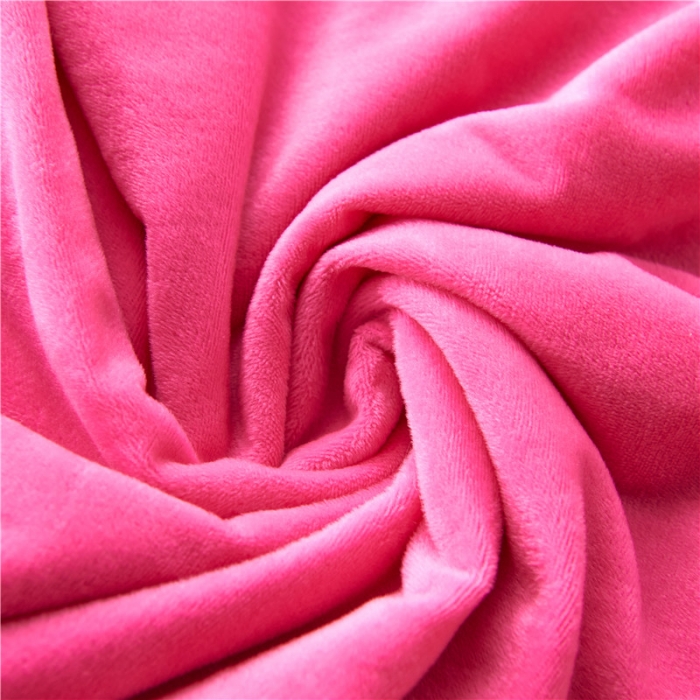 91家纺网 家纺一手货源 找家纺 品尚嘉 2025水貂绒毛毯长毛绒法莱绒双层跨境外贸毯子 玫红