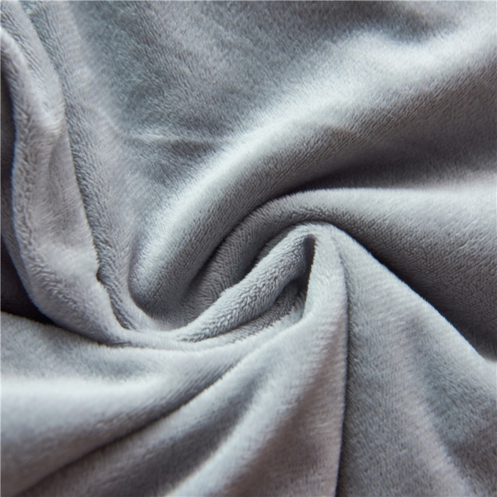 91家纺网 家纺一手货源 找家纺 品尚嘉 2025水貂绒毛毯长毛绒法莱绒双层跨境外贸毯子 浅灰