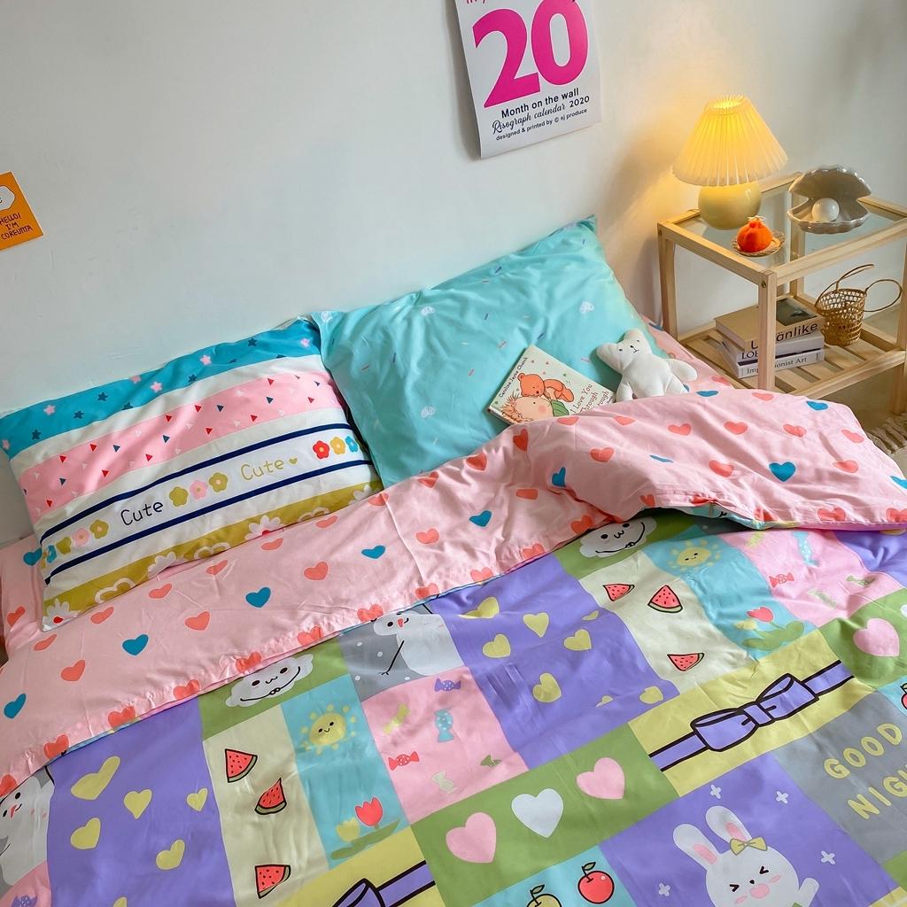 91家纺网 家纺一手货源 找家纺 星期八 2020新款全棉13070开学四件套 缤纷格派对