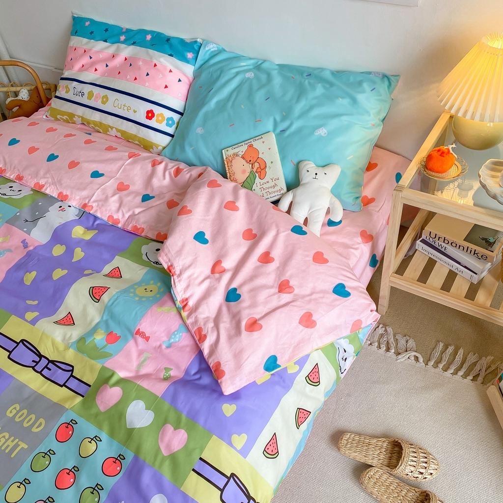 91家纺网 家纺一手货源 找家纺 星期八 2020新款全棉13070开学四件套 缤纷格派对