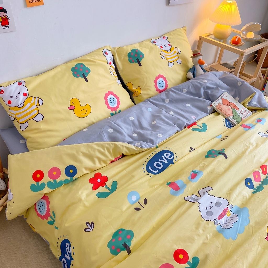 91家纺网 家纺一手货源 找家纺 星期八 2020新款全棉13070开学四件套 彩虹熊