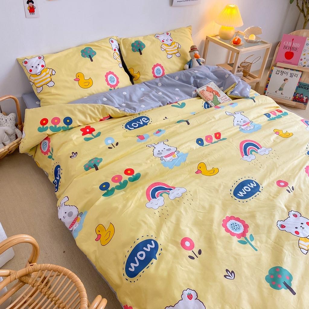 91家纺网 家纺一手货源 找家纺 星期八 2020新款全棉13070开学四件套 彩虹熊