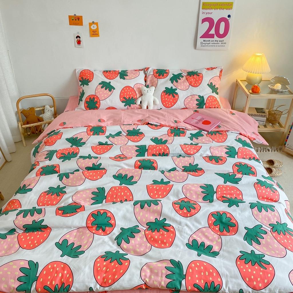 91家纺网 家纺一手货源 找家纺 星期八 2020新款全棉13070开学四件套 草莓派