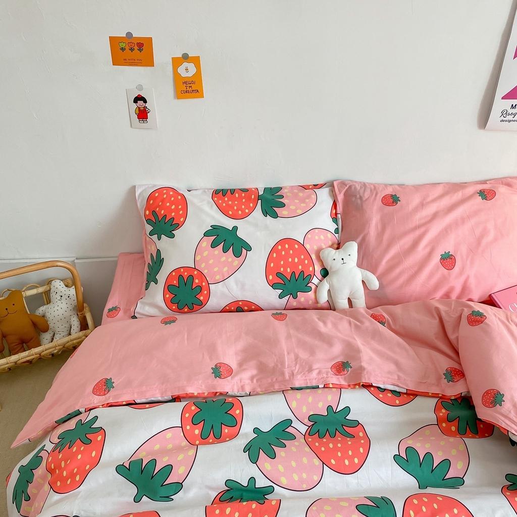 91家纺网 家纺一手货源 找家纺 星期八 2020新款全棉13070开学四件套 草莓派