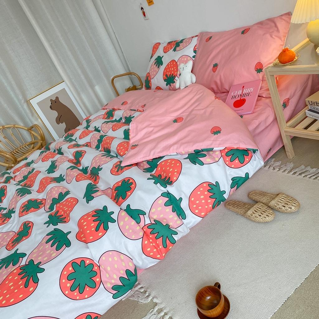 91家纺网 家纺一手货源 找家纺 星期八 2020新款全棉13070开学四件套 草莓派