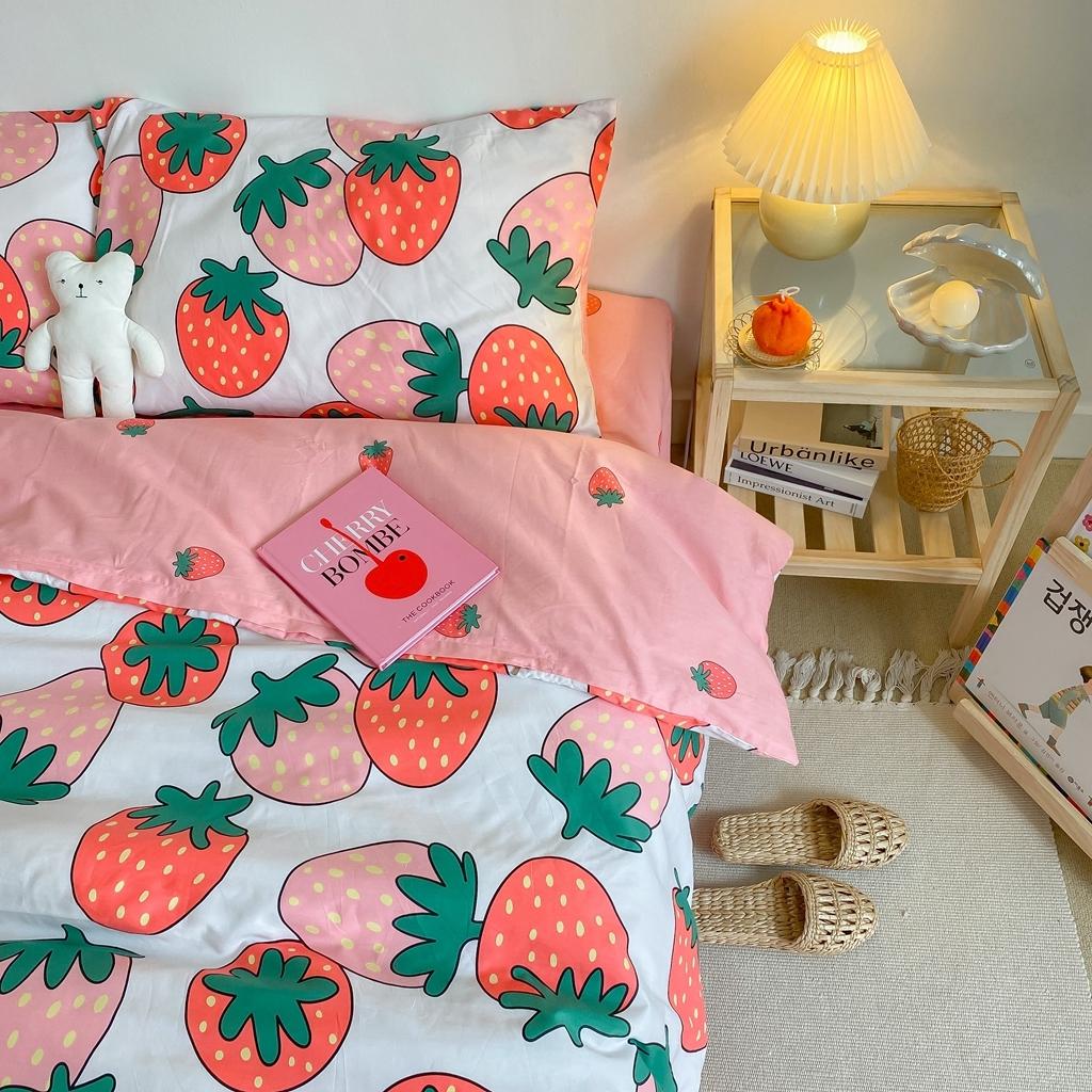 91家纺网 家纺一手货源 找家纺 星期八 2020新款全棉13070开学四件套 草莓派