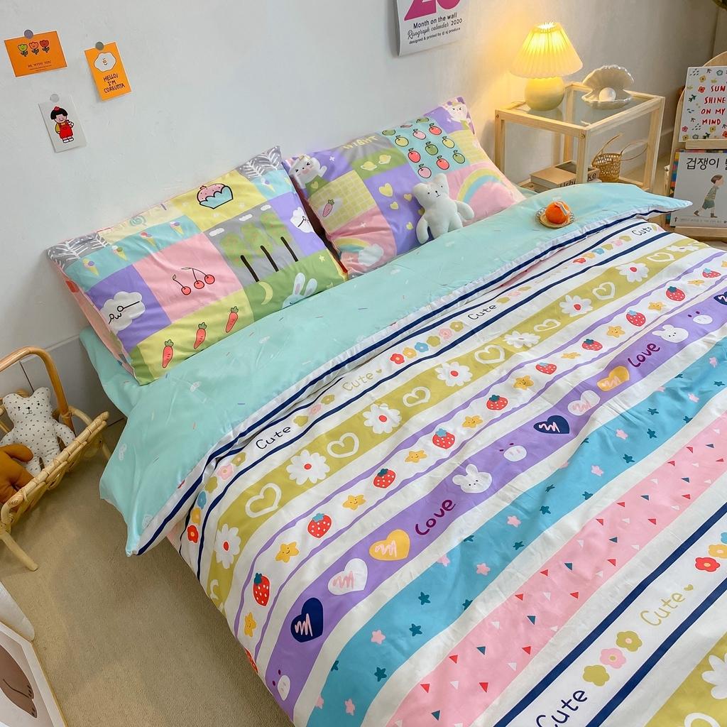 91家纺网 家纺一手货源 找家纺 星期八 2020新款全棉13070开学四件套 草莓小兔