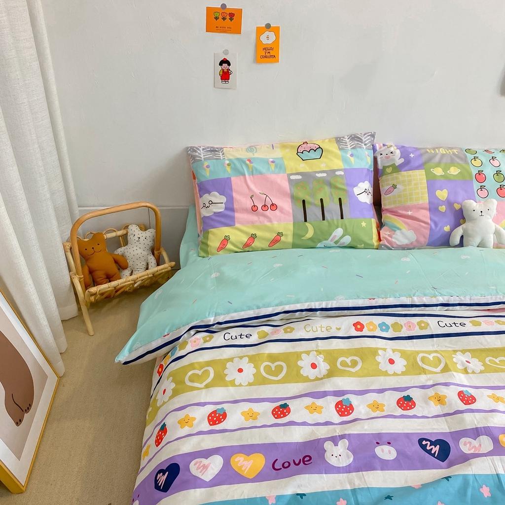 91家纺网 家纺一手货源 找家纺 星期八 2020新款全棉13070开学四件套 草莓小兔