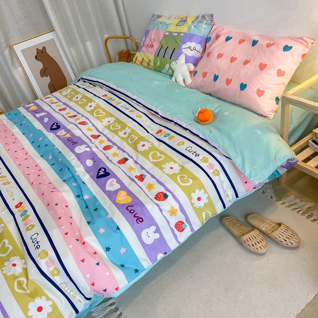 91家纺网 家纺一手货源 找家纺 星期八 2020新款全棉13070开学四件套 草莓小兔