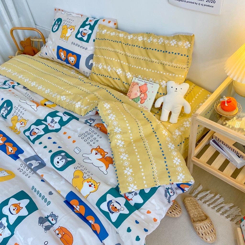 91家纺网 家纺一手货源 找家纺 星期八 2020新款全棉13070开学四件套 柴犬