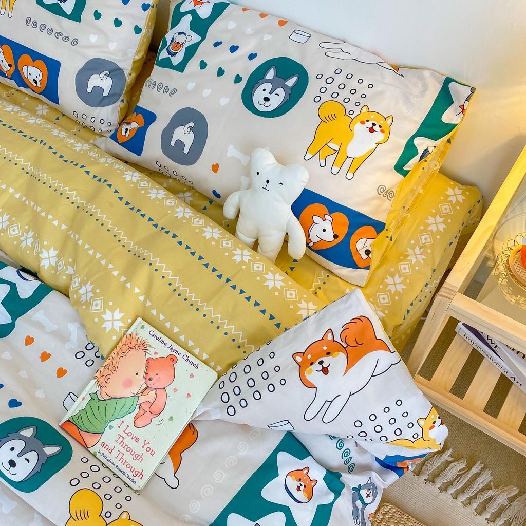 91家纺网 家纺一手货源 找家纺 星期八 2020新款全棉13070开学四件套 柴犬