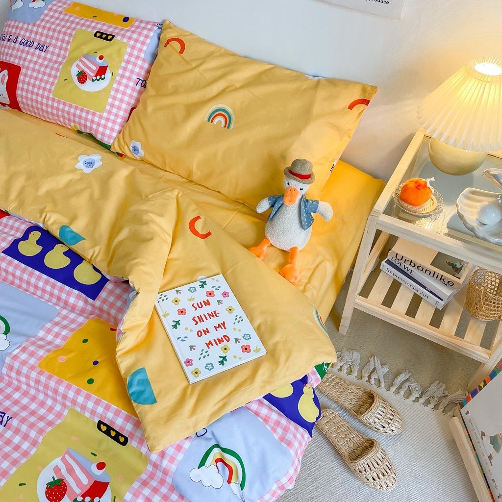 91家纺网 家纺一手货源 找家纺 星期八 2020新款全棉13070开学四件套 粉格女孩