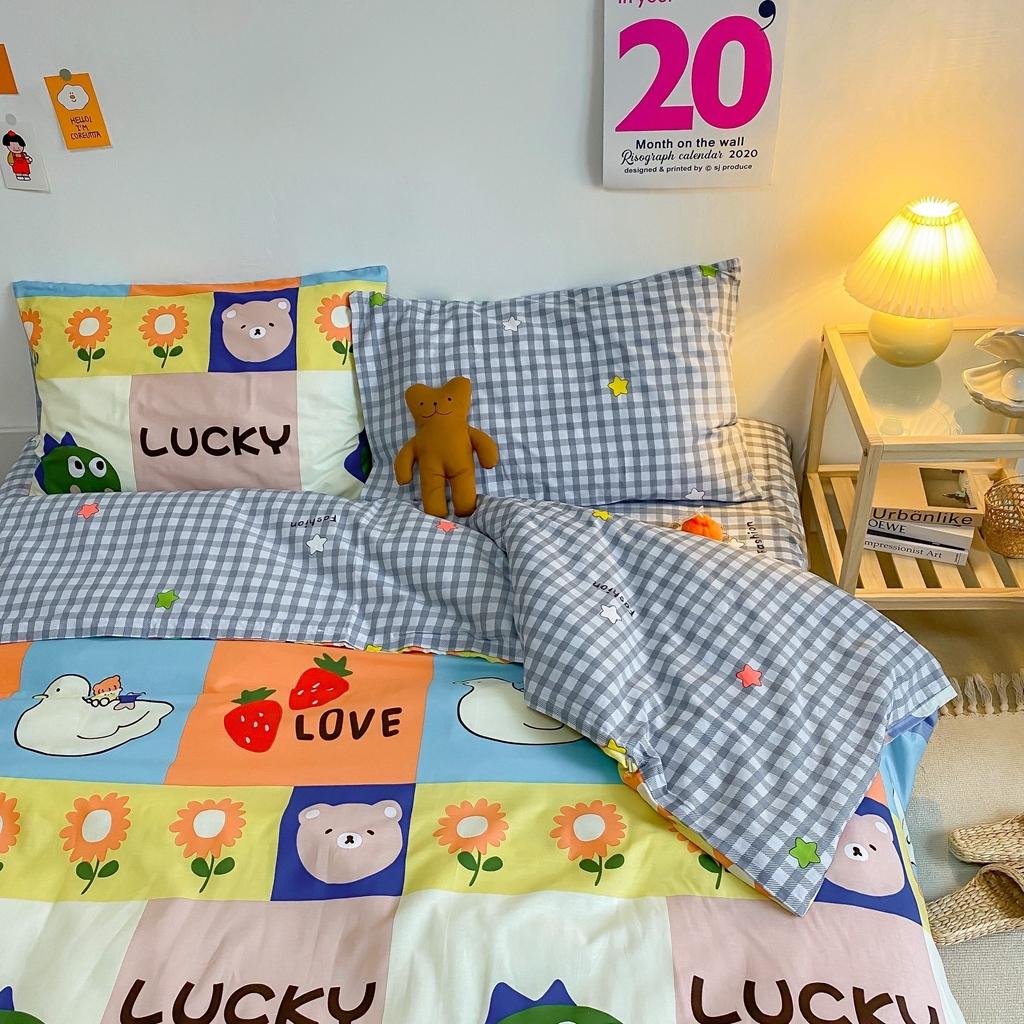 91家纺网 家纺一手货源 找家纺 星期八 2020新款全棉13070开学四件套 格子恐龙