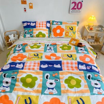 星期八 2020新款全棉13070开学四件套 格子汪