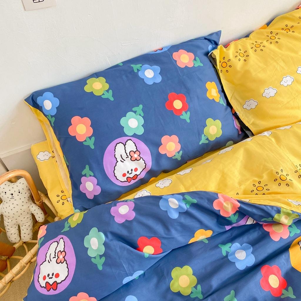 91家纺网 家纺一手货源 找家纺 星期八 2020新款全棉13070开学四件套 花丛小兔