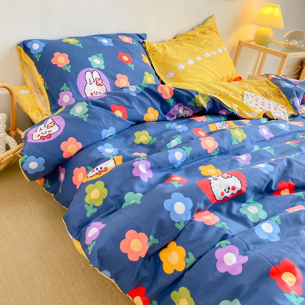 91家纺网 家纺一手货源 找家纺 星期八 2020新款全棉13070开学四件套 花丛小兔