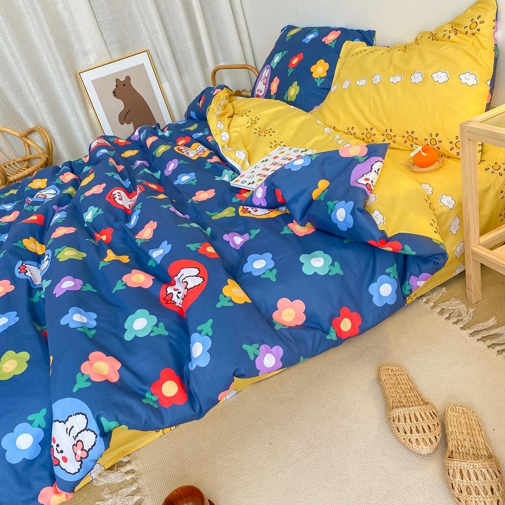 91家纺网 家纺一手货源 找家纺 星期八 2020新款全棉13070开学四件套 花丛小兔