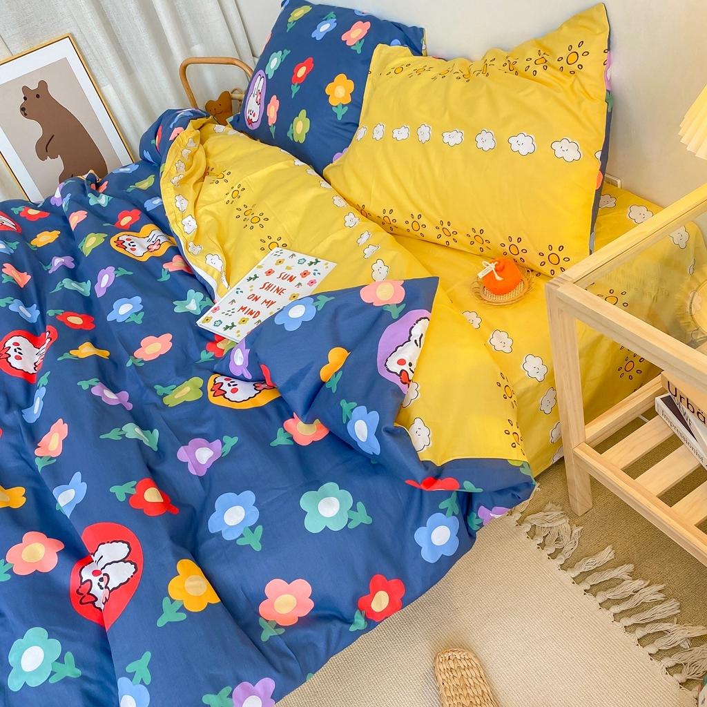 91家纺网 家纺一手货源 找家纺 星期八 2020新款全棉13070开学四件套 花丛小兔