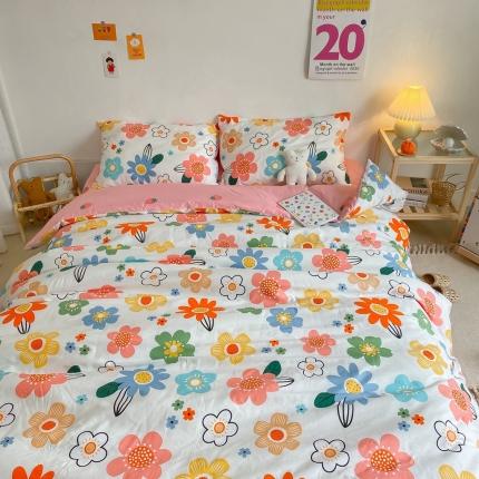 星期八 2020新款全棉13070开学四件套 花漫