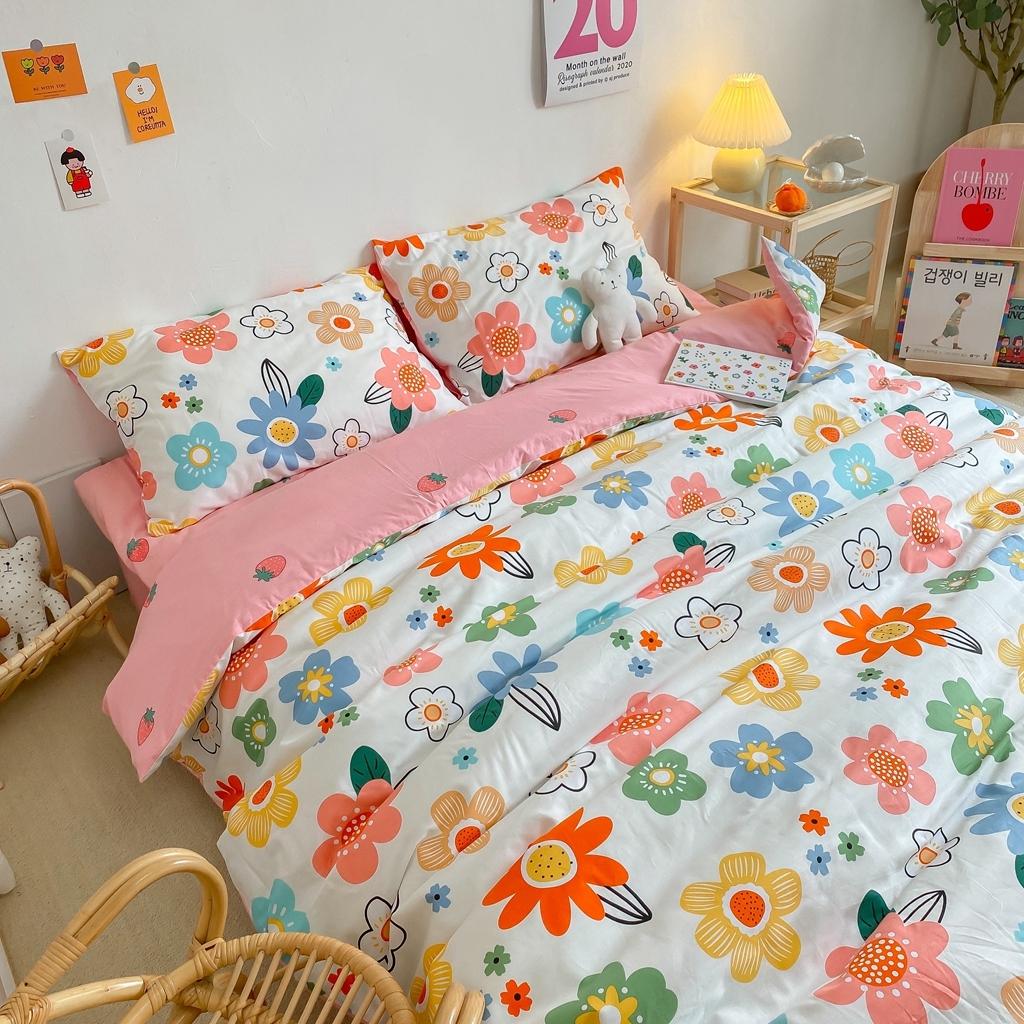 91家纺网 家纺一手货源 找家纺 星期八 2020新款全棉13070开学四件套 花漫