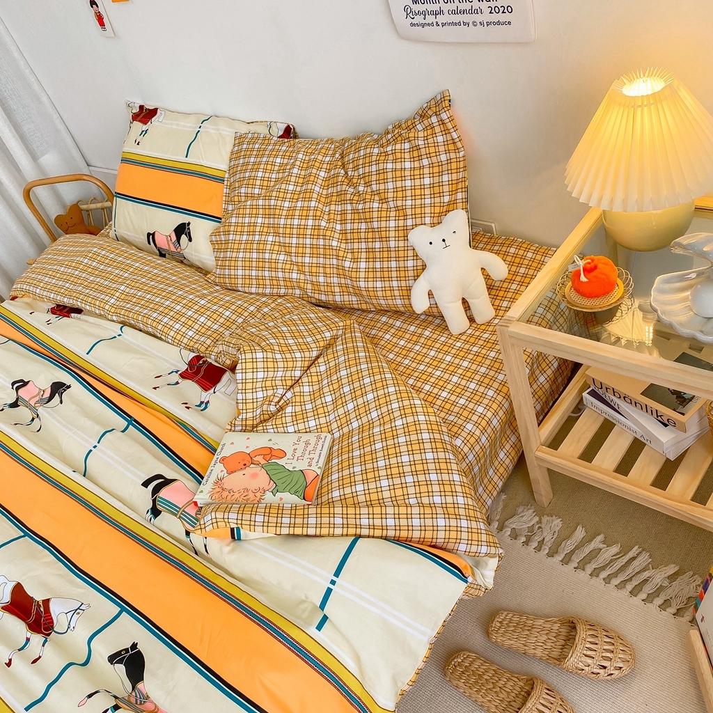 91家纺网 家纺一手货源 找家纺 星期八 2020新款全棉13070开学四件套 骏马