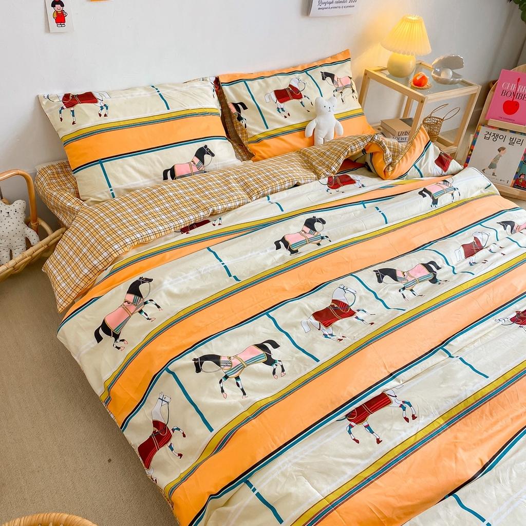 91家纺网 家纺一手货源 找家纺 星期八 2020新款全棉13070开学四件套 骏马