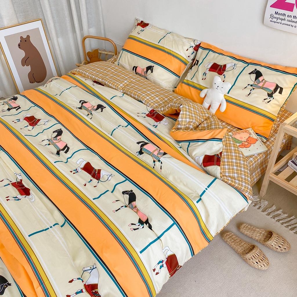 91家纺网 家纺一手货源 找家纺 星期八 2020新款全棉13070开学四件套 骏马