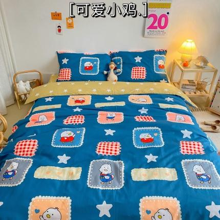 91家纺网 家纺一手货源 找家纺 星期八 2020新款全棉13070开学四件套 可爱小鸡