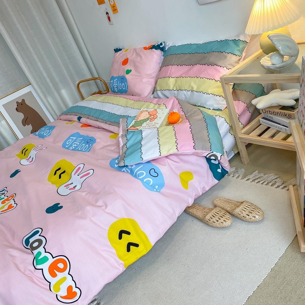 91家纺网 家纺一手货源 找家纺 星期八 2020新款全棉13070开学四件套 可爱小兔