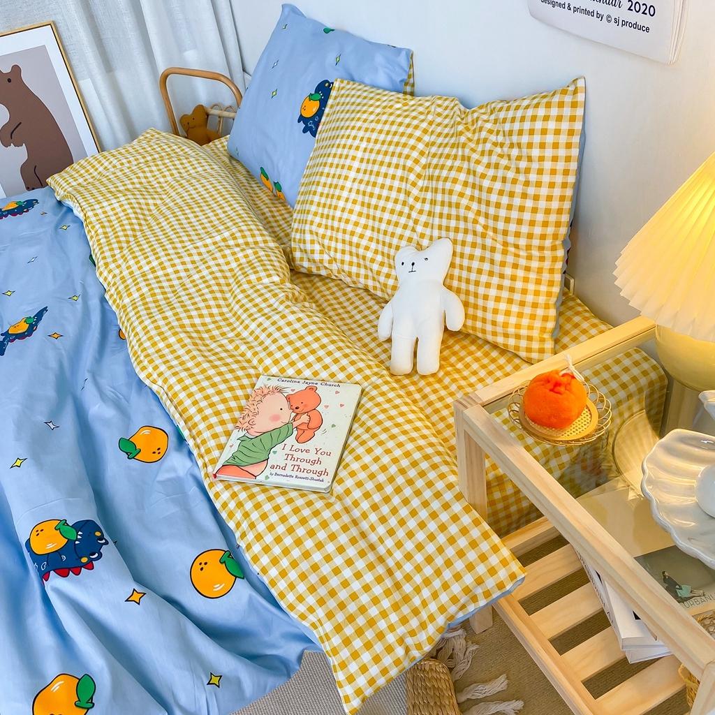 91家纺网 家纺一手货源 找家纺 星期八 2020新款全棉13070开学四件套 恐龙橘子