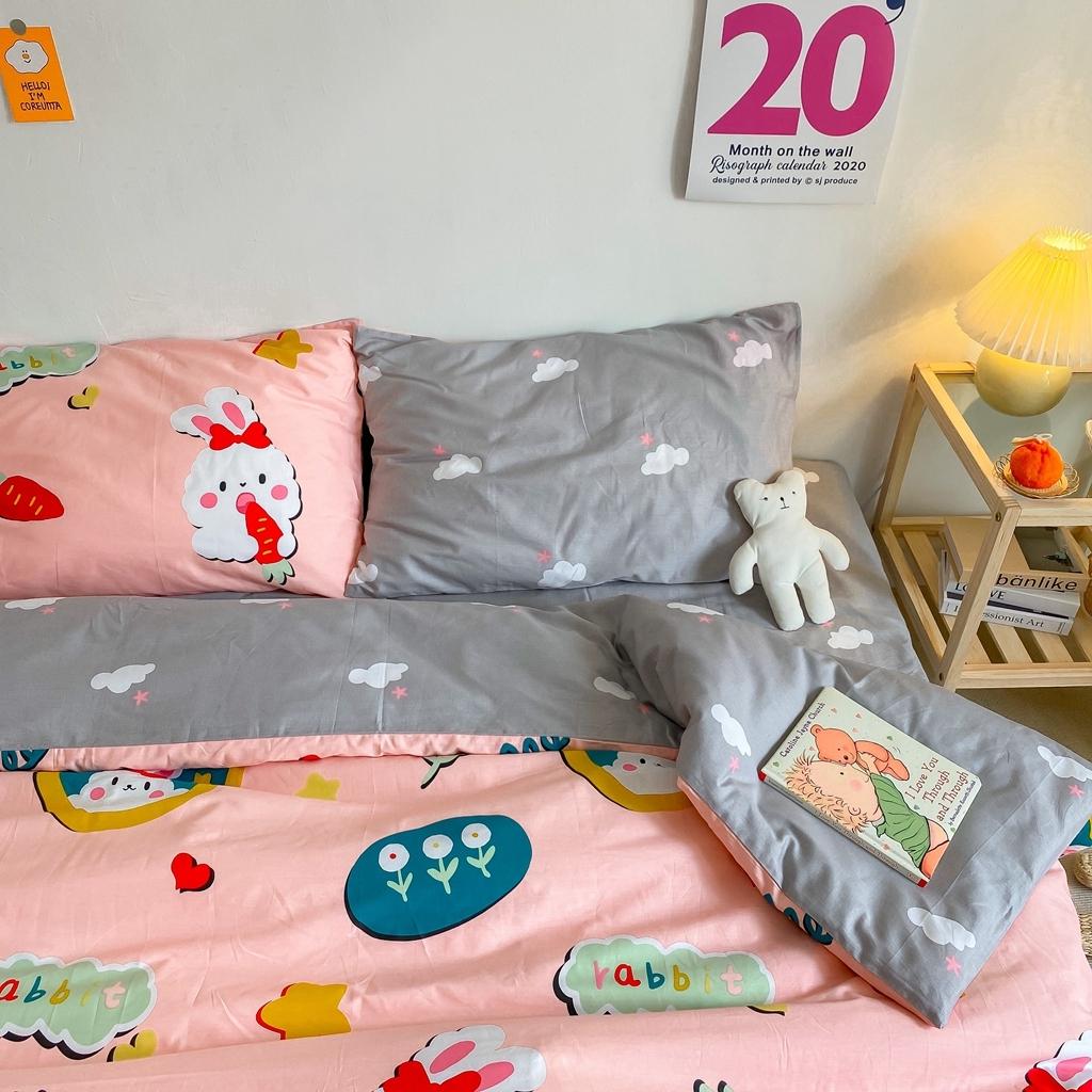 91家纺网 家纺一手货源 找家纺 星期八 2020新款全棉13070开学四件套 萝卜小兔