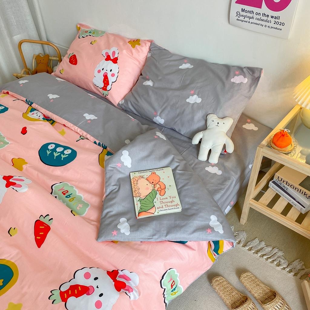 91家纺网 家纺一手货源 找家纺 星期八 2020新款全棉13070开学四件套 萝卜小兔