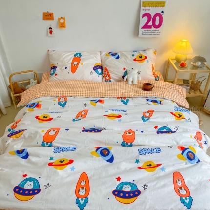 星期八 2020新款全棉13070开学四件套 漫游太空