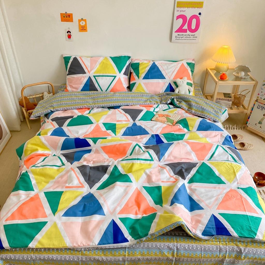 91家纺网 家纺一手货源 找家纺 星期八 2020新款全棉13070开学四件套 三角几何