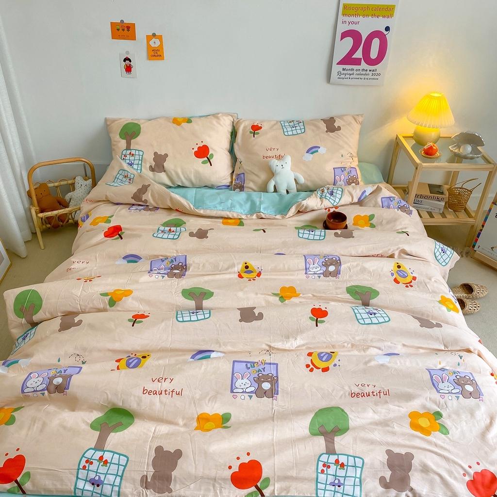 91家纺网 家纺一手货源 找家纺 星期八 2020新款全棉13070开学四件套 兔子和小熊