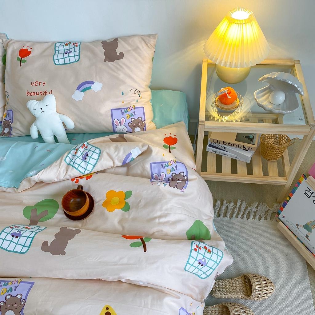 91家纺网 家纺一手货源 找家纺 星期八 2020新款全棉13070开学四件套 兔子和小熊