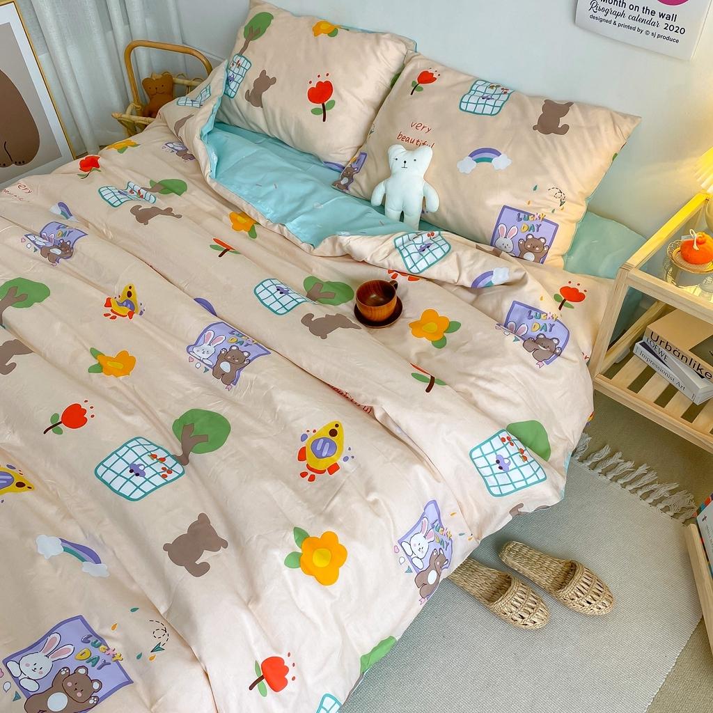 91家纺网 家纺一手货源 找家纺 星期八 2020新款全棉13070开学四件套 兔子和小熊