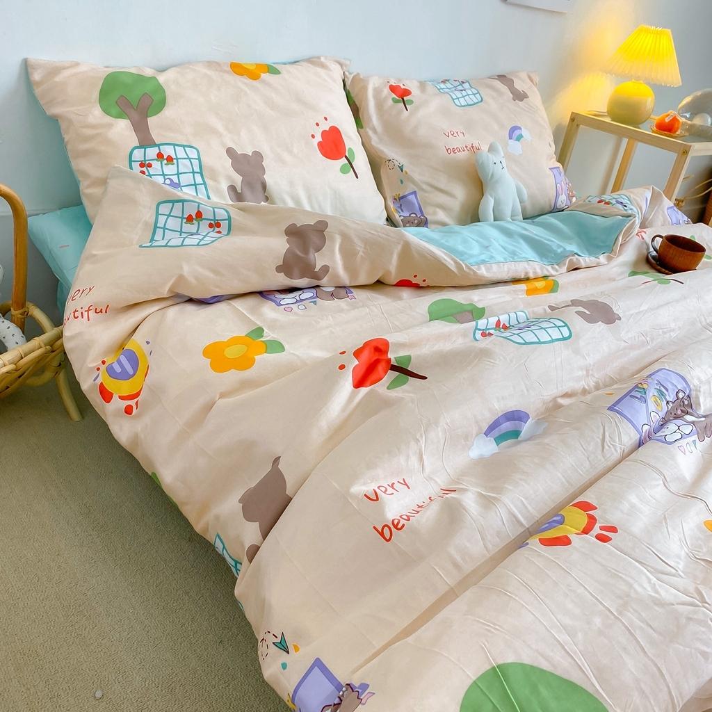 91家纺网 家纺一手货源 找家纺 星期八 2020新款全棉13070开学四件套 兔子和小熊