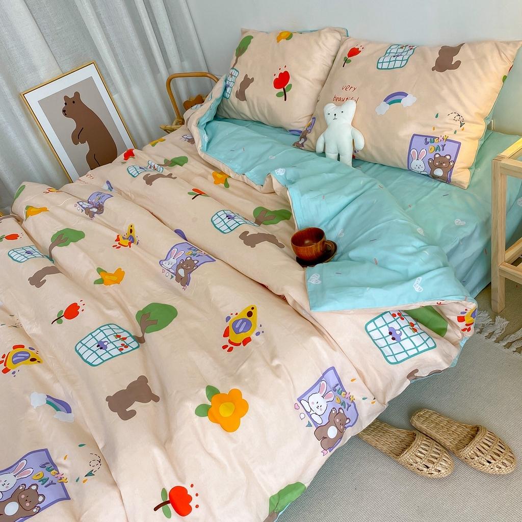 91家纺网 家纺一手货源 找家纺 星期八 2020新款全棉13070开学四件套 兔子和小熊