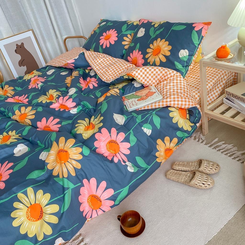 91家纺网 家纺一手货源 找家纺 星期八 2020新款全棉13070开学四件套 向日花丛