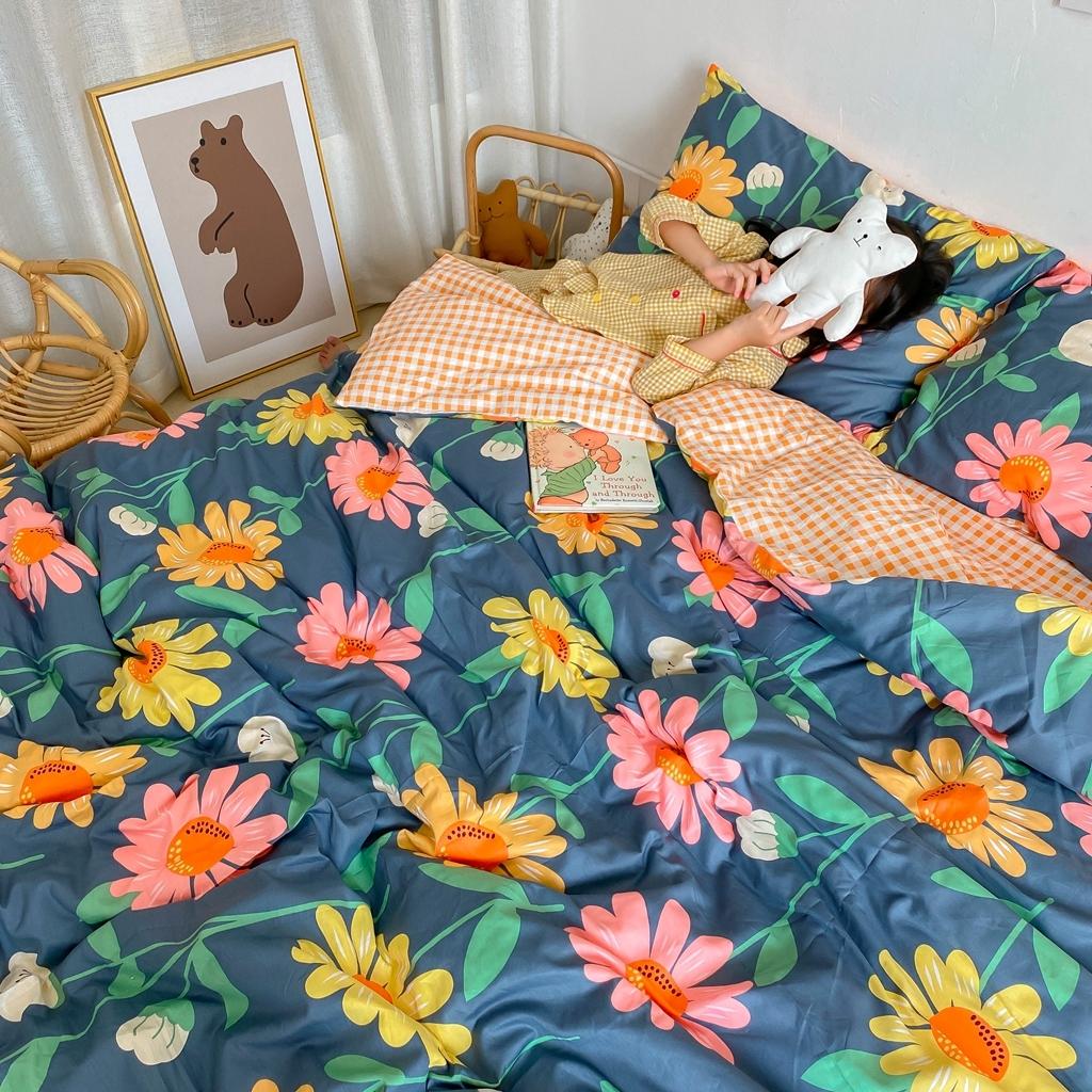 91家纺网 家纺一手货源 找家纺 星期八 2020新款全棉13070开学四件套 向日花丛