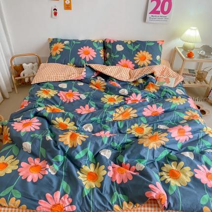 星期八 2020新款全棉13070开学四件套 向日花丛