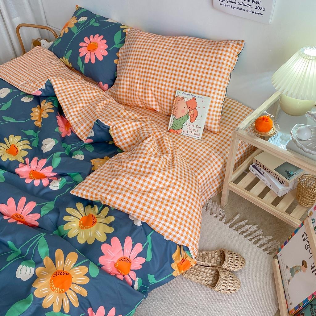 91家纺网 家纺一手货源 找家纺 星期八 2020新款全棉13070开学四件套 向日花丛